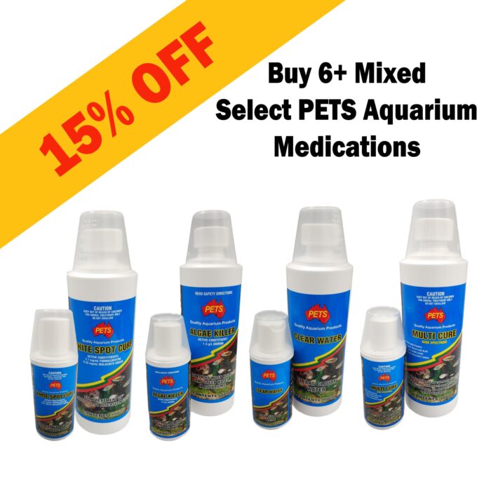 Mixed Select PETS Aquarium Medications <br> Buy 6+ mixed get 15% Off